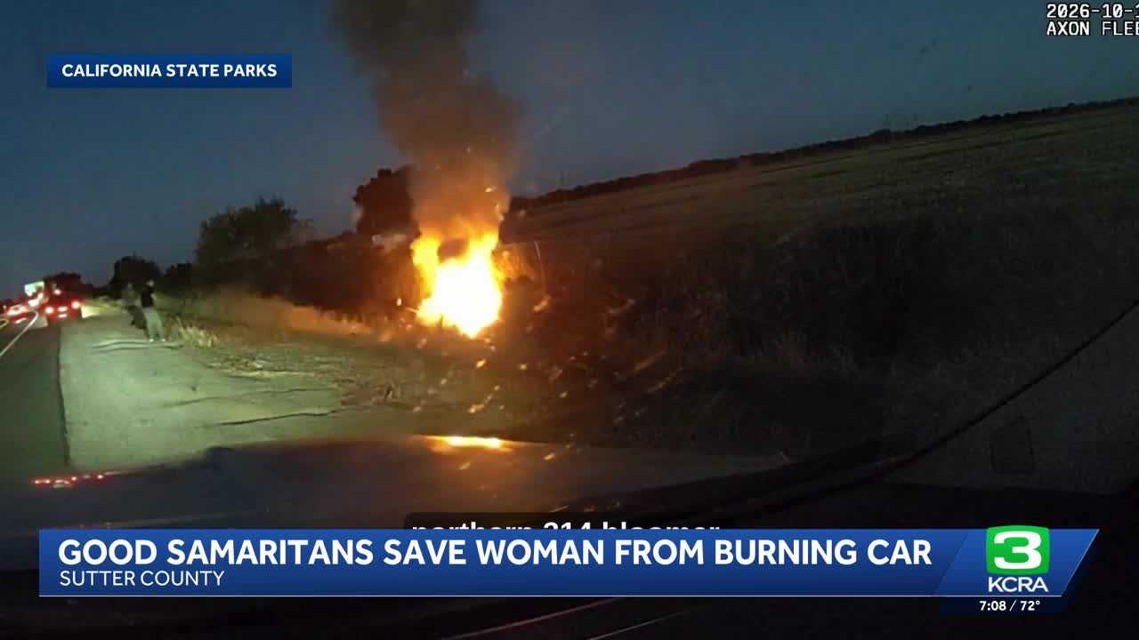 Officers rescue woman from burning car — WISN 12 Milwaukee, Grand Prairie Community news